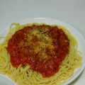 ★まみ☆'s cooksnap of when they made 市販のミートソースでアレンジスパゲッティ.