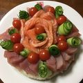ちゃぎー's cooksnap of when they made 簡単☆お寿司ケーキ☆.