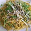 Bri's cooksnap of when they made 水菜としらすのパスタ.