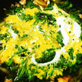 チジミちゃん's cooksnap of when they made 春菊と鶏肉の卵とじ.