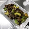 K0A9O0R8U♪'s cooksnap of when they made ＊バター香るアボビーフのわさポン炒め＊.