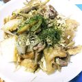 ユーロン's cooksnap of when they made ごぼうと舞茸と厚揚げの柳川風.