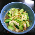 あずき008's cooksnap of when they made 美味しいよ♬ きゅうりと蒸し鶏の棒棒鶏.