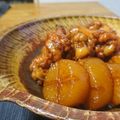 ダイナマイト漆黒's cooksnap of when they made 焼肉のタレで♪手羽元と大根のこってり煮.