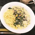Chiru♥'s cooksnap of when they made サーモンとほうれん草のクリームパスタ.