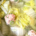 ☆ちゅうたん☆'s cooksnap of when they made 簡単＊白菜と鶏つくねの鶏ガラスープ.