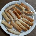 kokoパパ's cooksnap of when they made 餃子の皮で☆チーズとカニカマの包み揚げ.