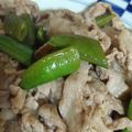 さぁひこうき♪'s cooksnap of when they made スナップえんどうと豚肉のポン酢炒め.