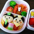 ロコりんご's cooksnap of when they made ひな祭り♪ちょこんとお雛さま＊キャラ弁.