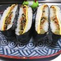 クックZI6P4Q☆'s cooksnap of when they made 信州「風さやか」と「きのこ」のおにぎらず.