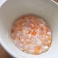 ちょこ05's cooksnap of when they made 離乳食中期〜鶏ささみと人参の雑炊風.
