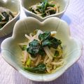 runa10's cooksnap of when they made 絶品！やみつき♪ほうれん草&もやしナムル.