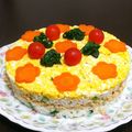 たまみじゅ's cooksnap of when they made ひなケーキ寿司 ひなまつりに♪.