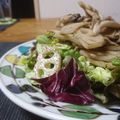 ダイナマイト漆黒's cooksnap of when they made 舞茸と蓮根のサラダ 柚子のドレッシング.