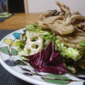 ダイナマイト漆黒's cooksnap of when they made 舞茸と蓮根のサラダ 柚子のドレッシング.