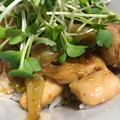 トラセリア's cooksnap of when they made あっという間！ネギと鶏もも肉の照り焼き丼.
