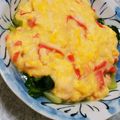 コックELMO♡'s cooksnap of when they made チンゲン菜のかに玉あんかけ.