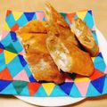 miyonishi's cooksnap of when they made ✾バナナとマスカルポーネの春巻きデザート.