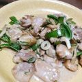 麻's cooksnap of when they made 鶏とキノコのマヨポン酢炒め.