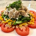 Superlittleboo's cooksnap of when they made まるごとトマトときゅうりの棒棒鶏サラダ.