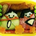 aikao's cooksnap of when they made キャラ弁！「ひな祭り弁当」おにぎりで簡単.