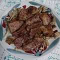 イチゴ、イチゴ。's cooksnap of when they made 牛肉ときのこのニンニクバター醤油ソテー.