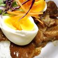chiihochan's cooksnap of when they made ご飯がススム♡甘辛トンテキ温玉添え♪.