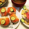 クックE662AA☆'s cooksnap of when they made ハート ちらし寿司ケーキ　Xmasにも.