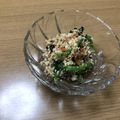 美琉來姫's cooksnap of when they made おから入りほうれん草の白和え.