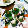 ぱぷ＆ぴょんちゃん's cooksnap of when they made ひな祭り♪うずら卵でぼんぼり♪.