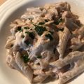 Yokchina's cooksnap of when they made 男飯！サーモンとクリームチーズのペンネ.