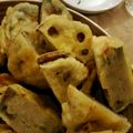 甘栗処's cooksnap of when they made 鶏ひき肉と蓮根の磯辺はさみ揚げ.