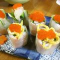 低カロ探検隊's cooksnap of when they made ライスペーパーで華やか巻き寿司.