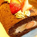 水の恵み's cooksnap of when they made Wチョコクリームの、チョコロールケーキ！.