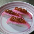 ～★じゅりんご★～'s cooksnap of when they made お弁当やおつまみに！かまぼこの梅肉はさみ.