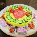 ぐるパパ's cooksnap of when they made ひな祭りケーキちらし寿司！桃の花アレンジ.