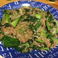フジッコ2222's cooksnap of when they made ひき肉とチンゲン菜のオイスターソース炒め.