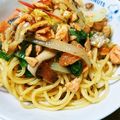 ぱりが's cooksnap of when they made 春のパスタ☆菜の花と鮭の和風パスタ.