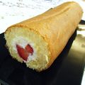 Sakinka's cooksnap of when they made ❁しっとりふわふわ苺のロールケーキ❁.