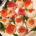 irururu's cooksnap of when they made クリスマス☆リースの手まり寿司.