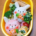 yukiはぴ's cooksnap of when they made 幼稚園 お弁当 キャラ弁 うさぎ１.