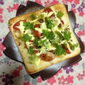 ぽぽきゅ's cooksnap of when they made トマトのわさび塩×おかか和トースト.