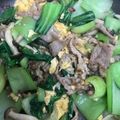 まゆまルイ's cooksnap of when they made 豚肉・たまご・チンゲンサイ炒め。.