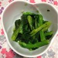 ぽぽきゅ's cooksnap of when they made 菜の花の辛子お浸し.