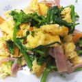 もときらぶ's cooksnap of when they made 菜の花とベーコンの玉子炒め.