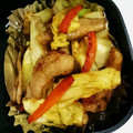 ツインズ♀ママ's cooksnap of when they made 鶏皮と野菜のポン酢炒め.