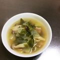 クック旅好！！'s cooksnap of when they made キャベツとしめじとベーコンのスープ.
