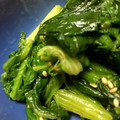 Kちやん☺'s cooksnap of when they made 小松菜とほうれん草のお浸し めんつゆで.