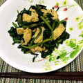 setzerTAKA's cooksnap of when they made ほうれん草と油揚げのピリ辛マヨ炒め.