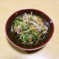 ＊実月＊'s cooksnap of when they made 頑張り所。【水菜と砂肝の塩ナムル】簡単♪.
